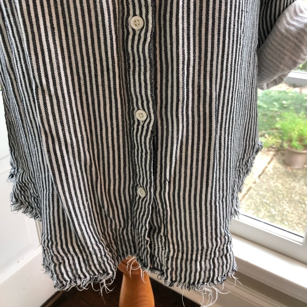 Cloth & Stone soft flannel striped buttondown - Picture 3 of 5